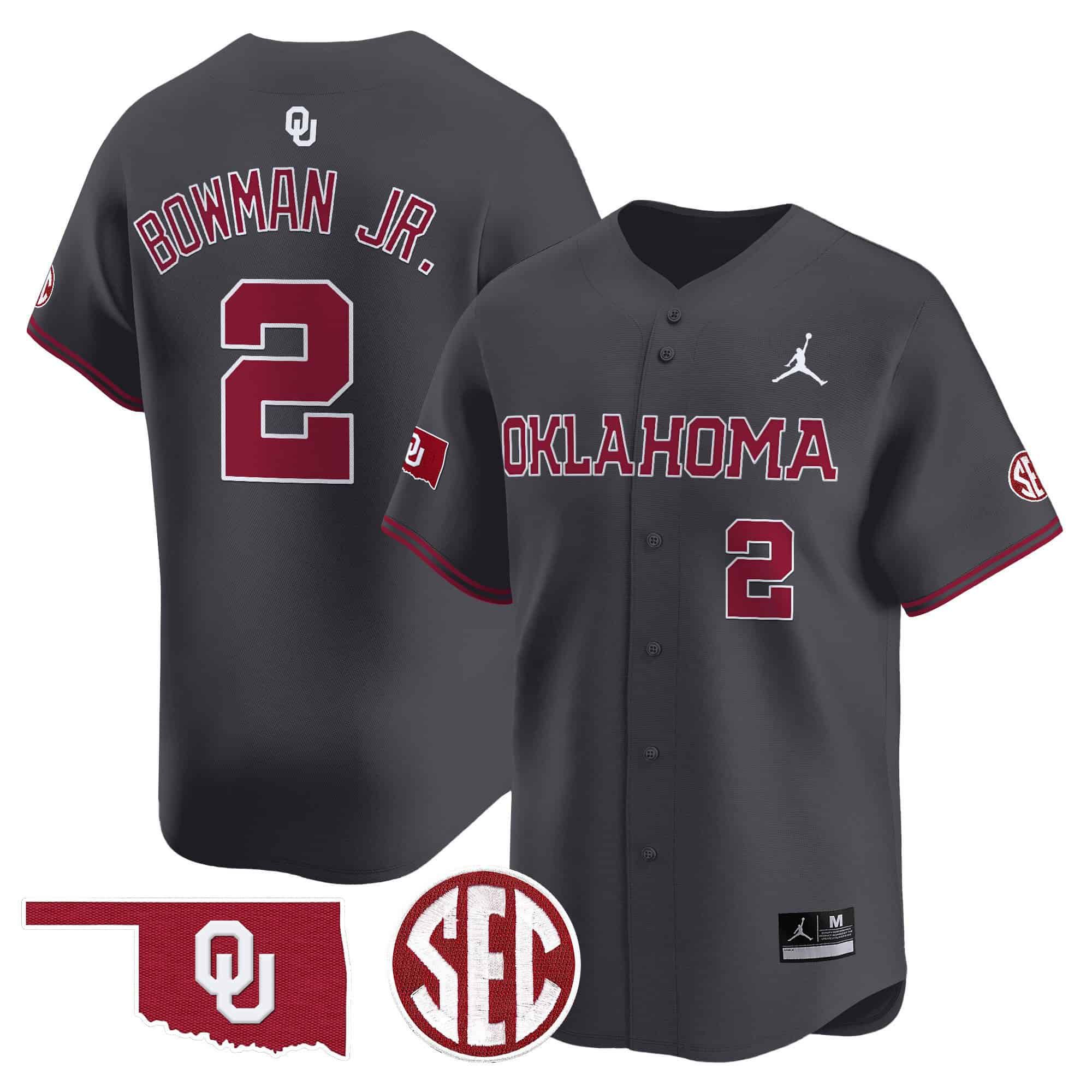 Men Oklahoma Sooners #2 Bowman jr Grey 2024 Vapor Premier Limited NCAA Jersey->indianapolis colts->NFL Jersey